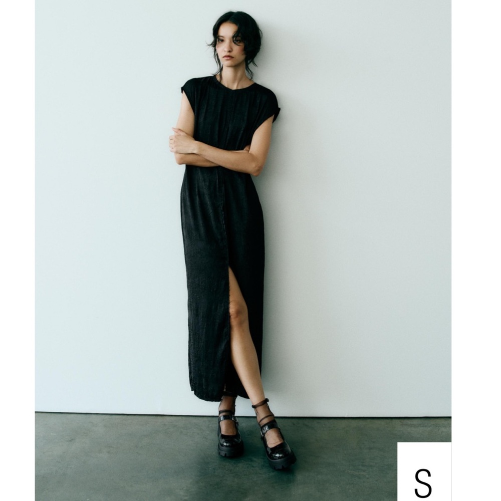 Zara Satin Midi Dress NWOT